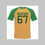 Six Seven 67 pánske dvojfarebné tričko 100%bavlna značka Fruit of The Loom Six Seven 67 pánske dvojfarebné tričko 100%bavlna značka Fruit of The Loom